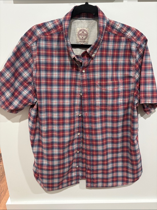Fat Face Other - Men's Red Plaid Short-Sleeve Button-Up Shirt
